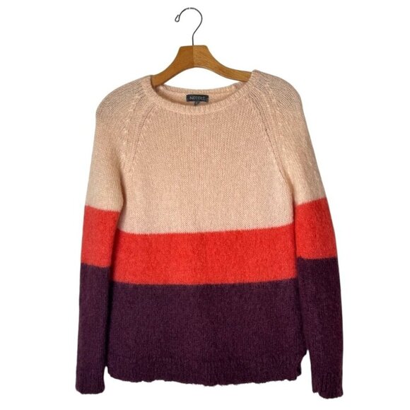 Anthropologie Needle Sweater Women Small Pink Louise Mohair Merino Wool Knit - Picture 2 of 13